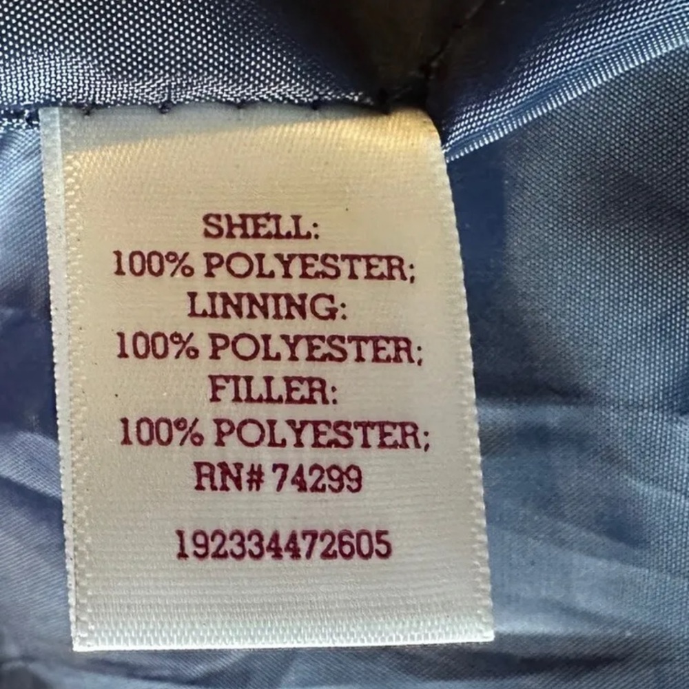 SO American Heritage Womens Juniors Blue Chevron Puffer Vest Sz Medium - Picture 8 of 9